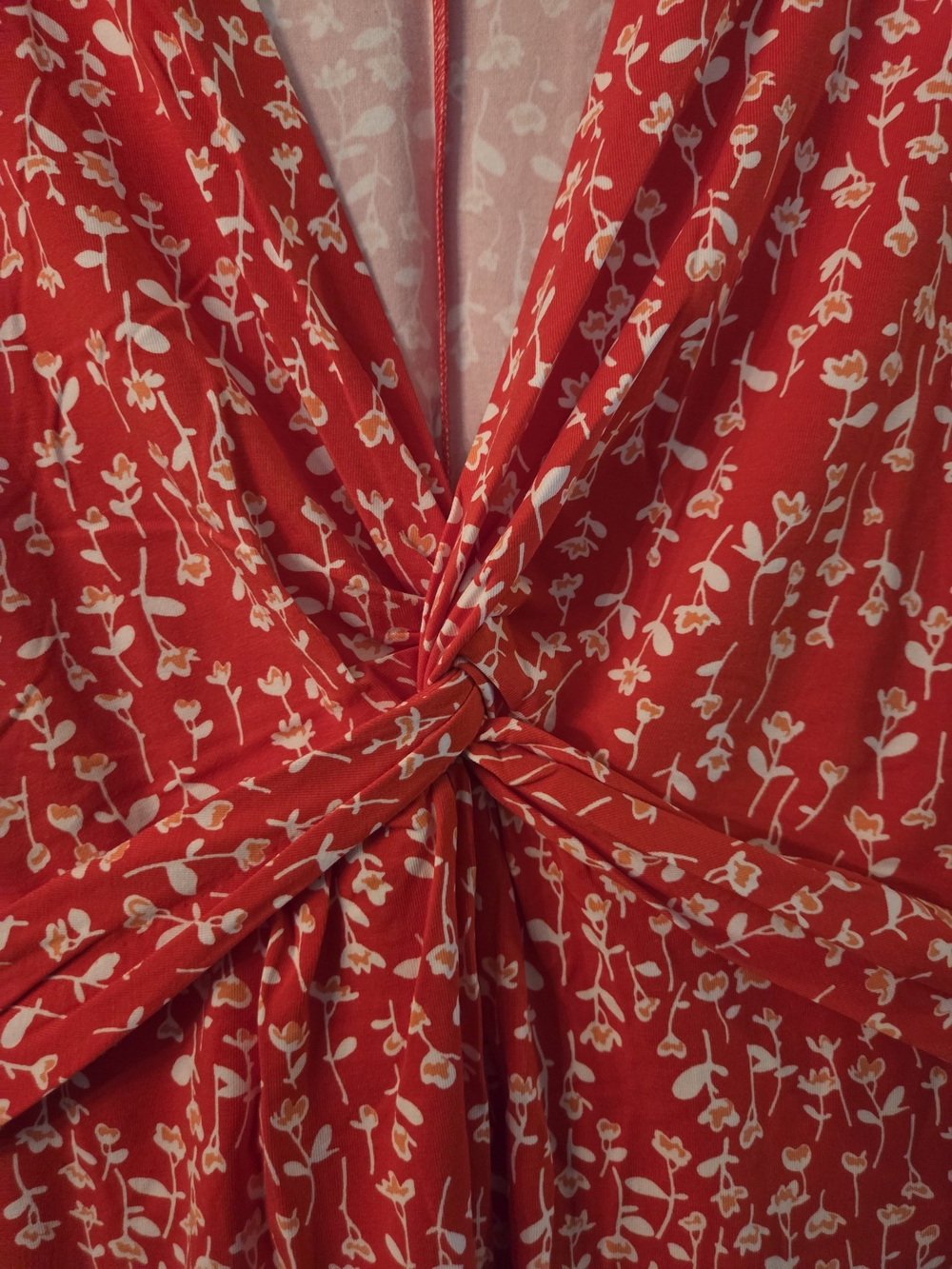 Lands' End Red Floral Sleeveless Maxi Dress - Size M - Picture 8 of 8